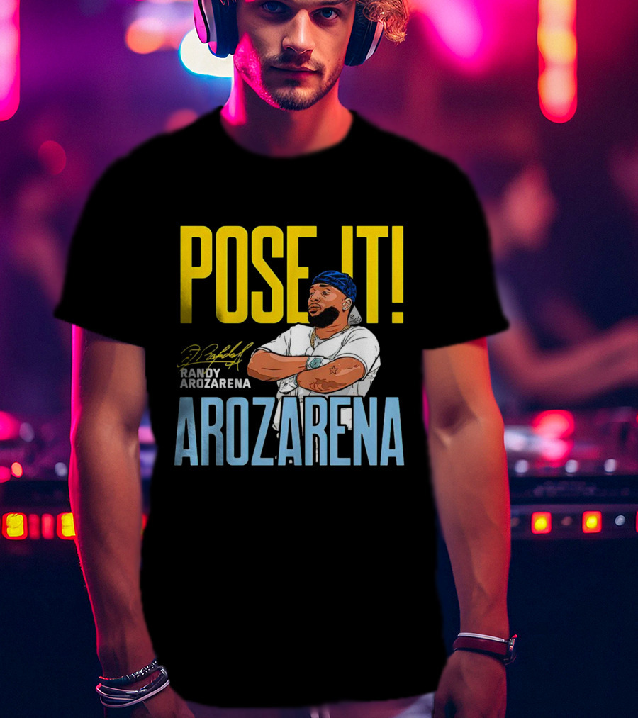 Pose It Randy Arozarena Arozarena Signature Tampa Bay Rays T-Shirt