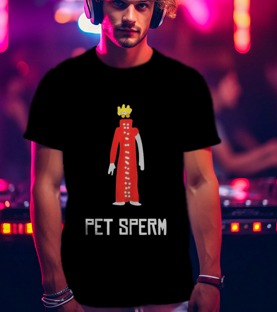 Butch Vashwood Pet Sperm Red Character With Crown T-Shirt