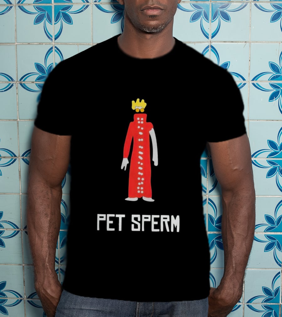 Butch Vashwood Pet Sperm Red Character With Crown T-Shirt