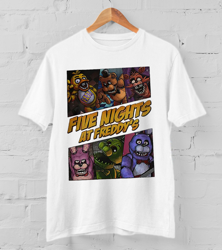 Five Nights At Freddy's Let's Eat Characters Montage T-Shirt