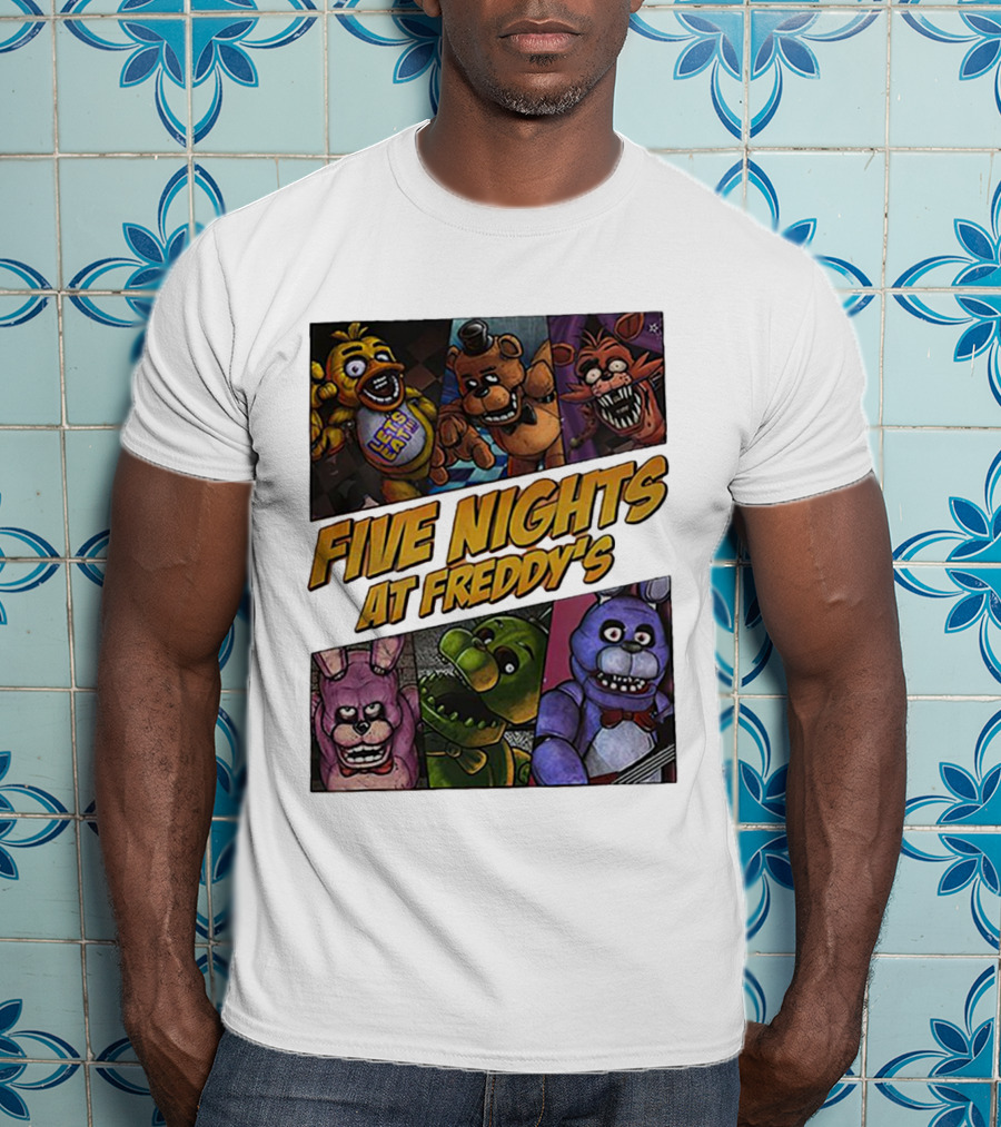 Five Nights At Freddy's Let's Eat Characters Montage T-Shirt