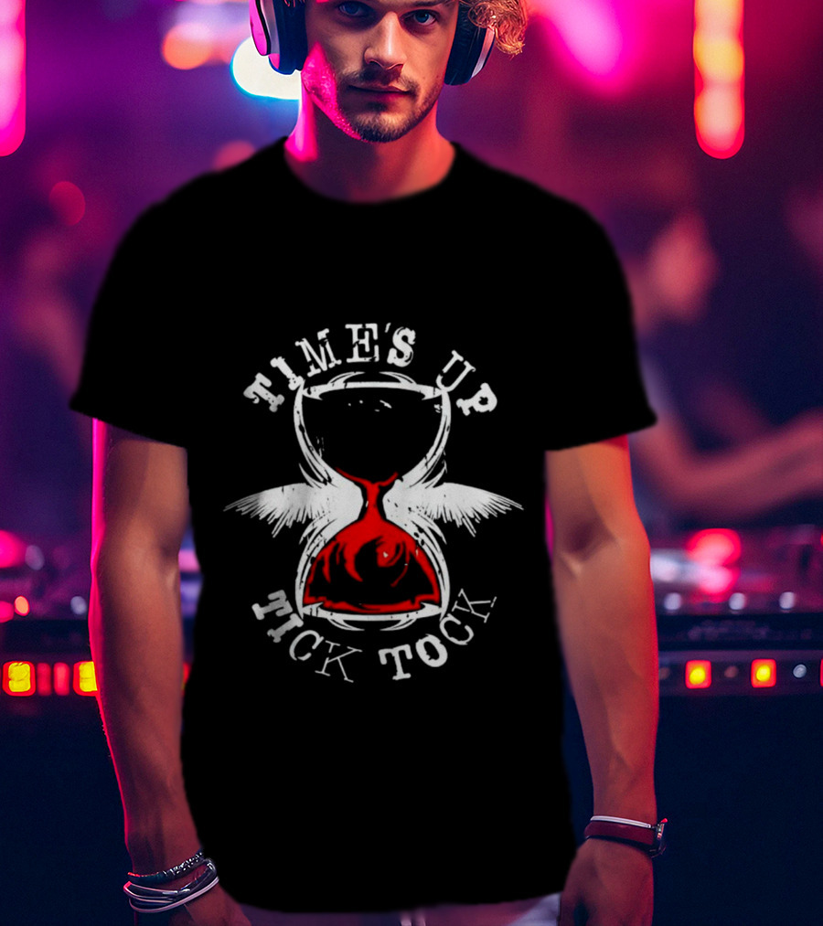 Time’s Up Tick Tock Winged Hourglass T-Shirt