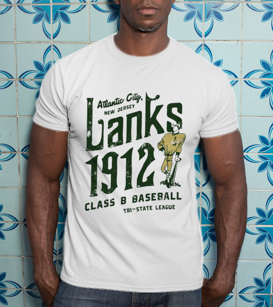 Atlantic City Lanks 1912 New Jersey Class B Baseball Tri-State League T-Shirt