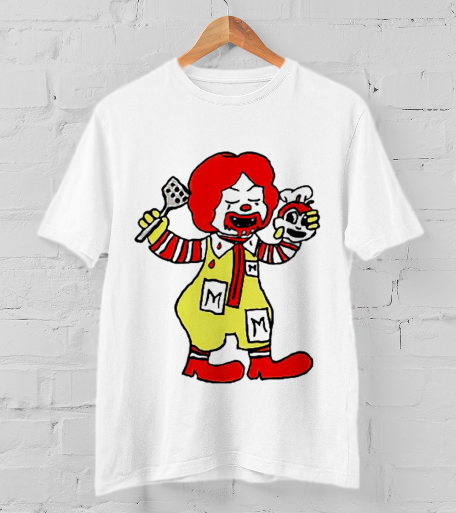 Mcdonalds X Jollibee Horror Crossover Halloween Mashup Character T-Shirt