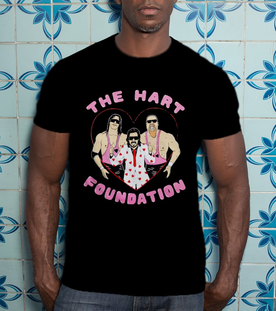 The Hart Foundation Bret The Hitman Hart And Jim The Anvil Neidhart T-Shirt