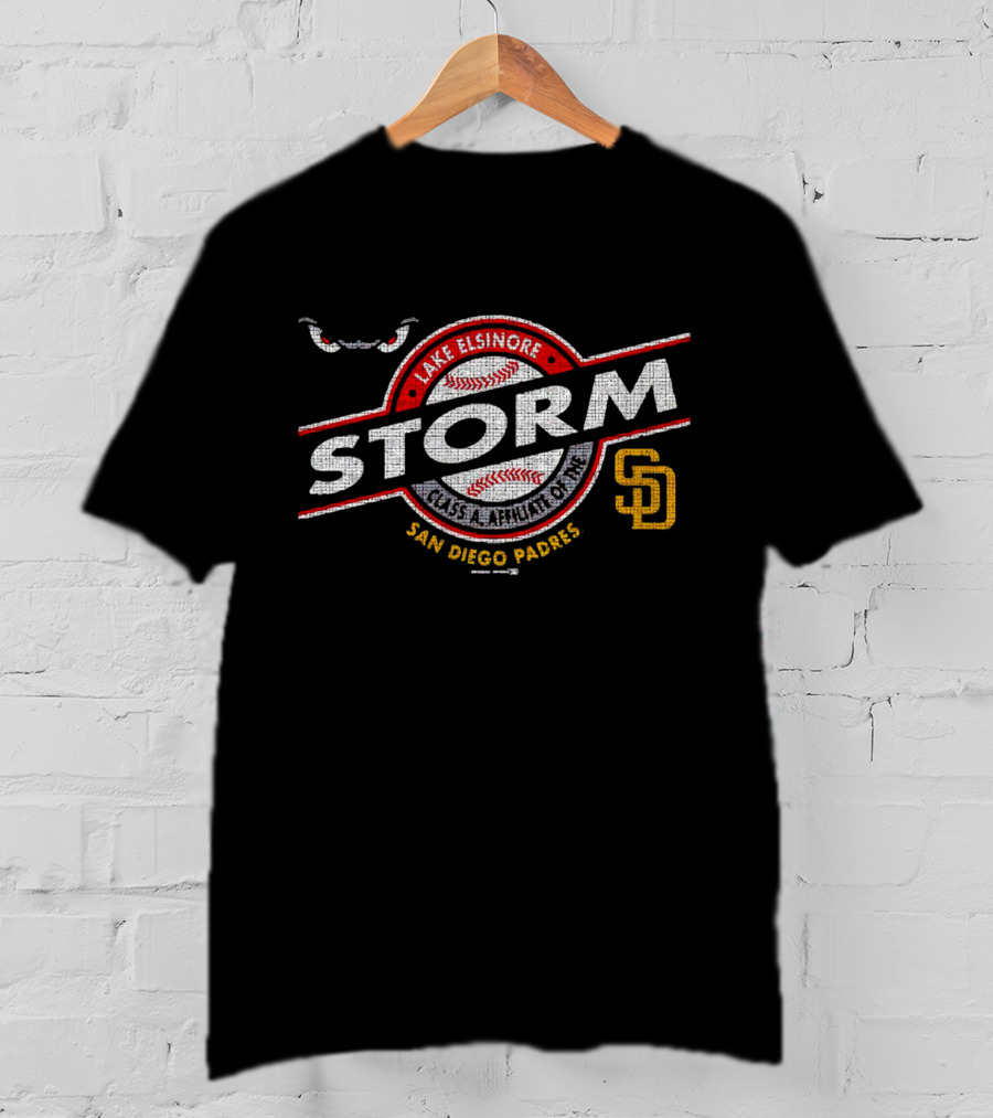 Lake Elsinore Storm Baseball San Diego Padres Affiliate Retro T-Shirt