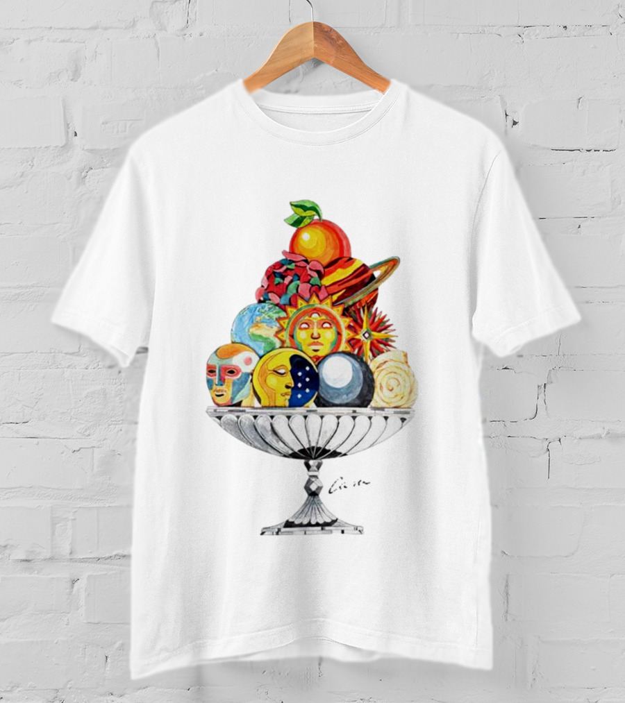 Louis Tomlinson Wear Celestial Fruit Bowl Lunar Sun Planet Faces T-Shirt