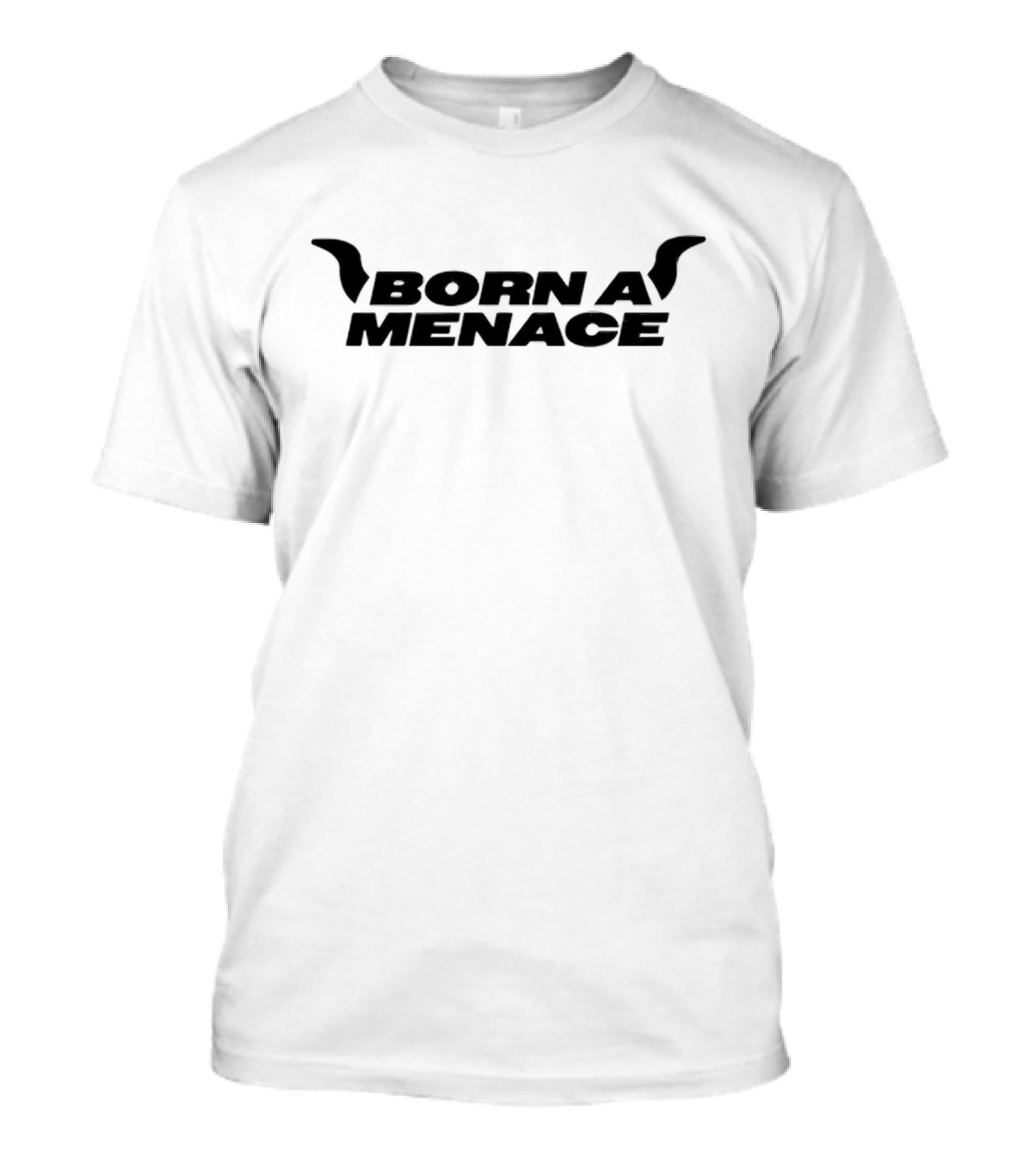 Born A Menace Horned Biker T-Shirt