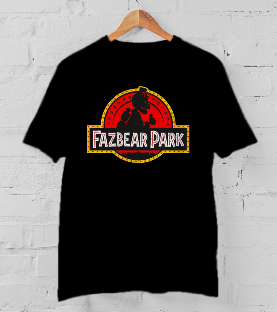 Fazbear Park Jurassic Park Freddy Five Nights Crossover T-Shirt
