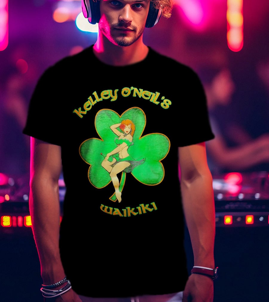 Kelley O'Neil's Waikiki Shamrock Pin-Up Girl T-Shirt