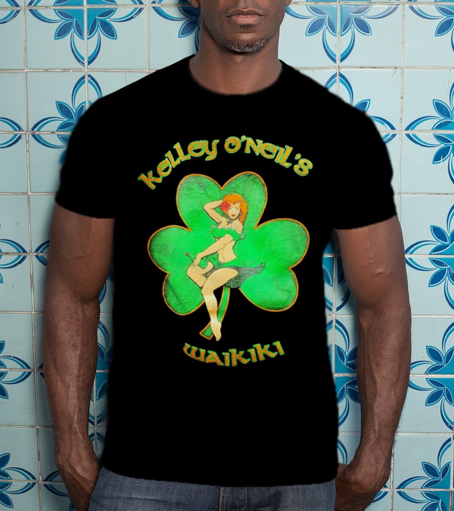 Kelley O'Neil's Waikiki Shamrock Pin-Up Girl T-Shirt