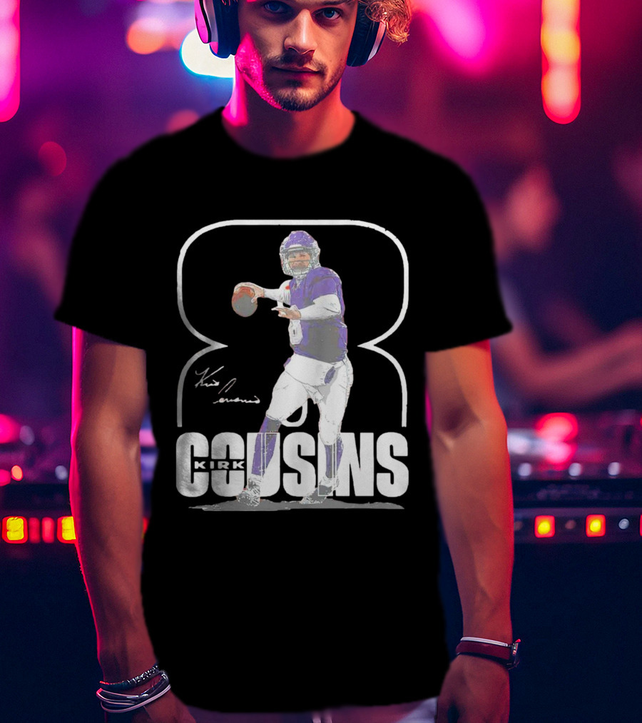 Kirk Cousins Number 8 Signature Football Quarterback T-Shirt