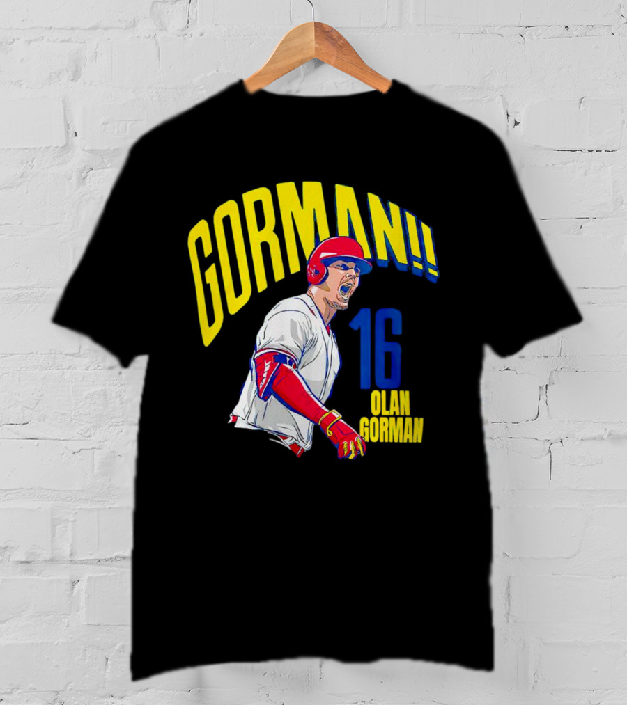 Gorman 16 Nolan Gorman St. Louis Cardinals MLBPA T-Shirt