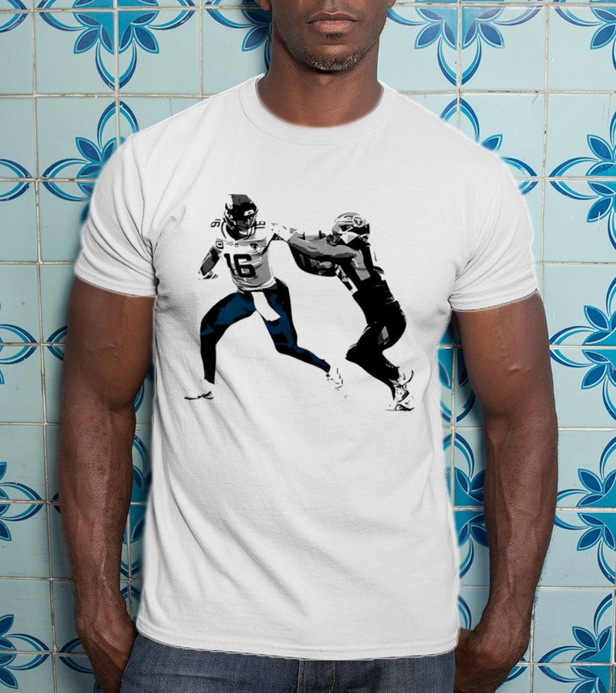 The Stiff Arm Football Move Iconography T-Shirt