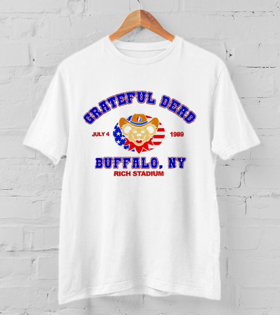 Grateful Dead July 4 1989 Buffalo NY Rich Stadium T-Shirt