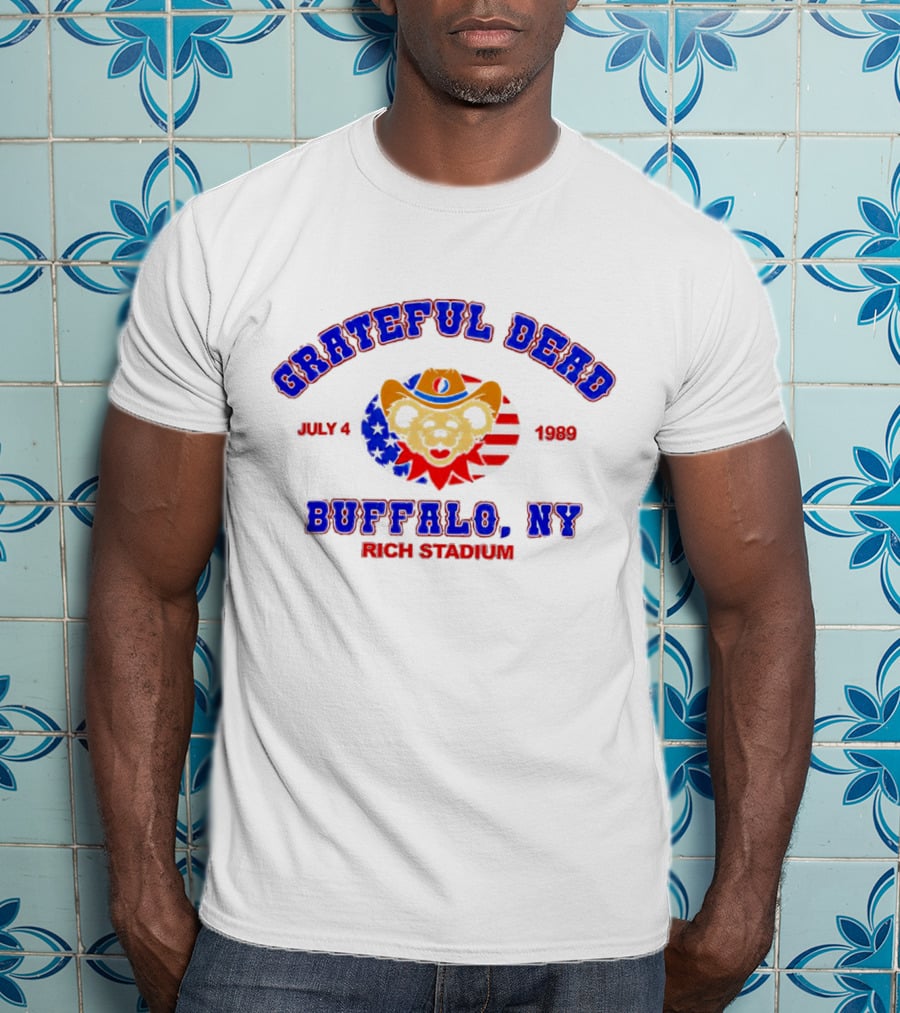 Grateful Dead July 4 1989 Buffalo NY Rich Stadium T-Shirt