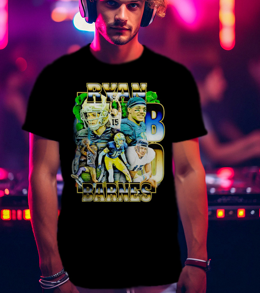 Ryan Barnes Notre Dame Fighting Irish Football Collage Vintage T-Shirt