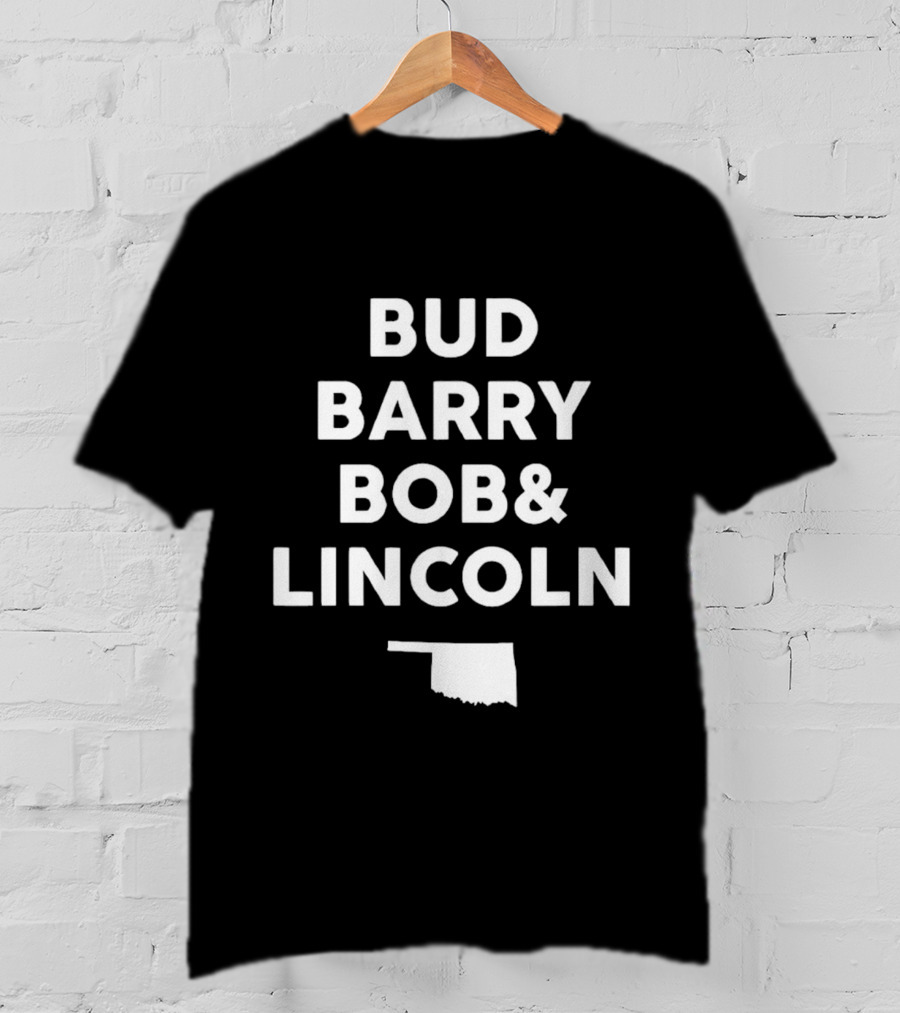 Bud Barry Bob And Lincoln Oklahoma State Outline T-Shirt