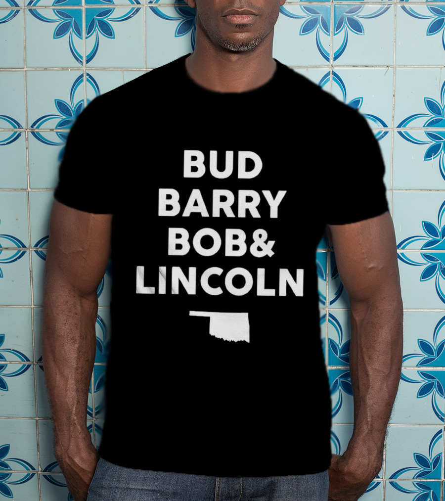 Bud Barry Bob And Lincoln Oklahoma State Outline T-Shirt