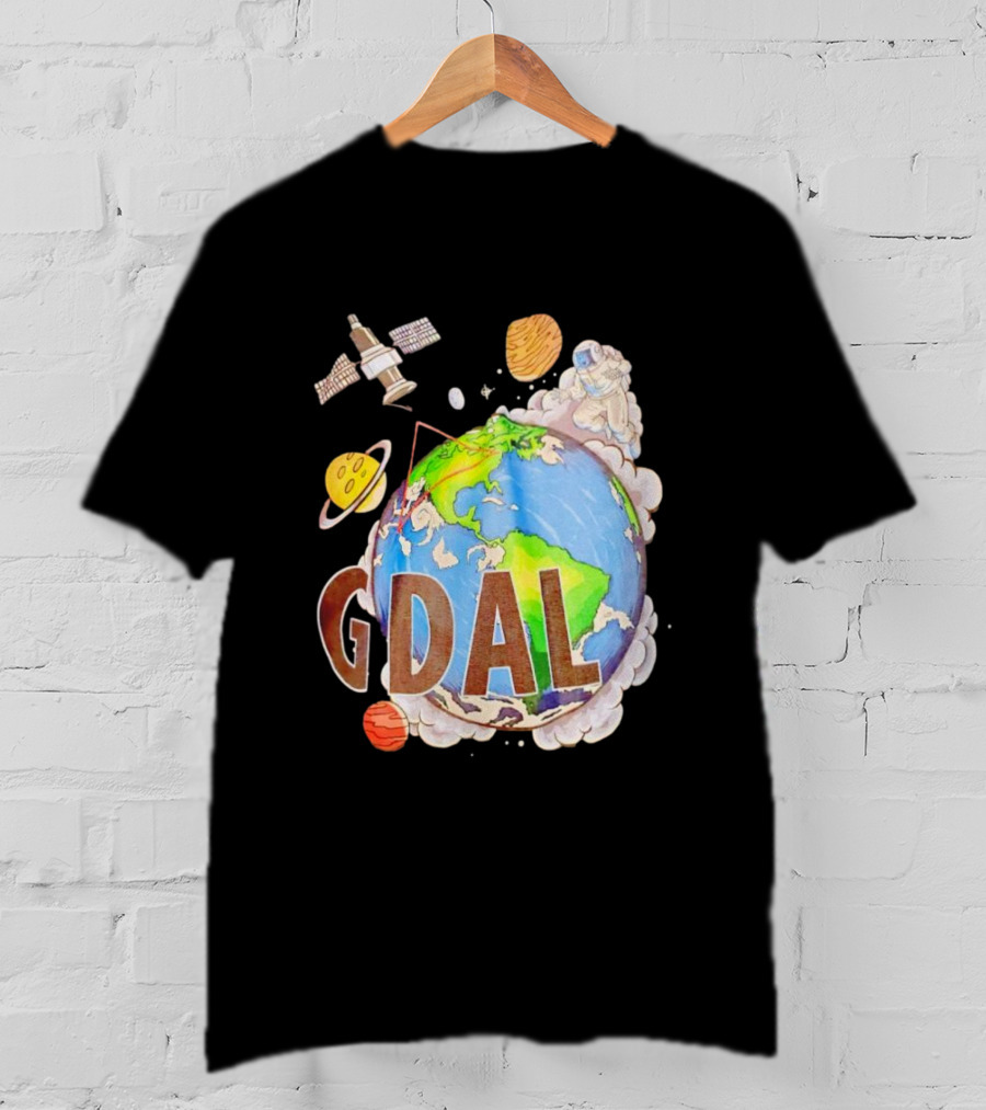 GDAL Astronaut Exploring Planets Orbiting Earth T-Shirt