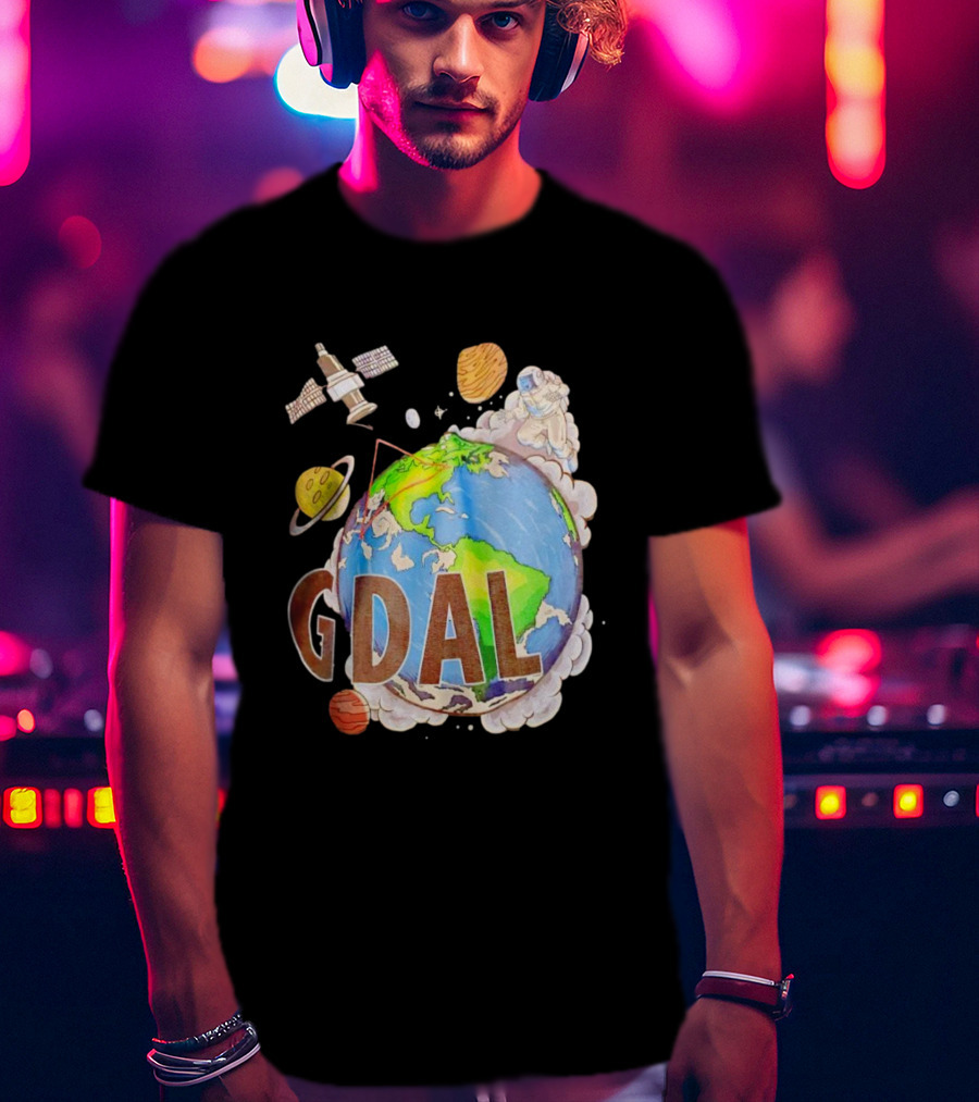 GDAL Astronaut Exploring Planets Orbiting Earth T-Shirt