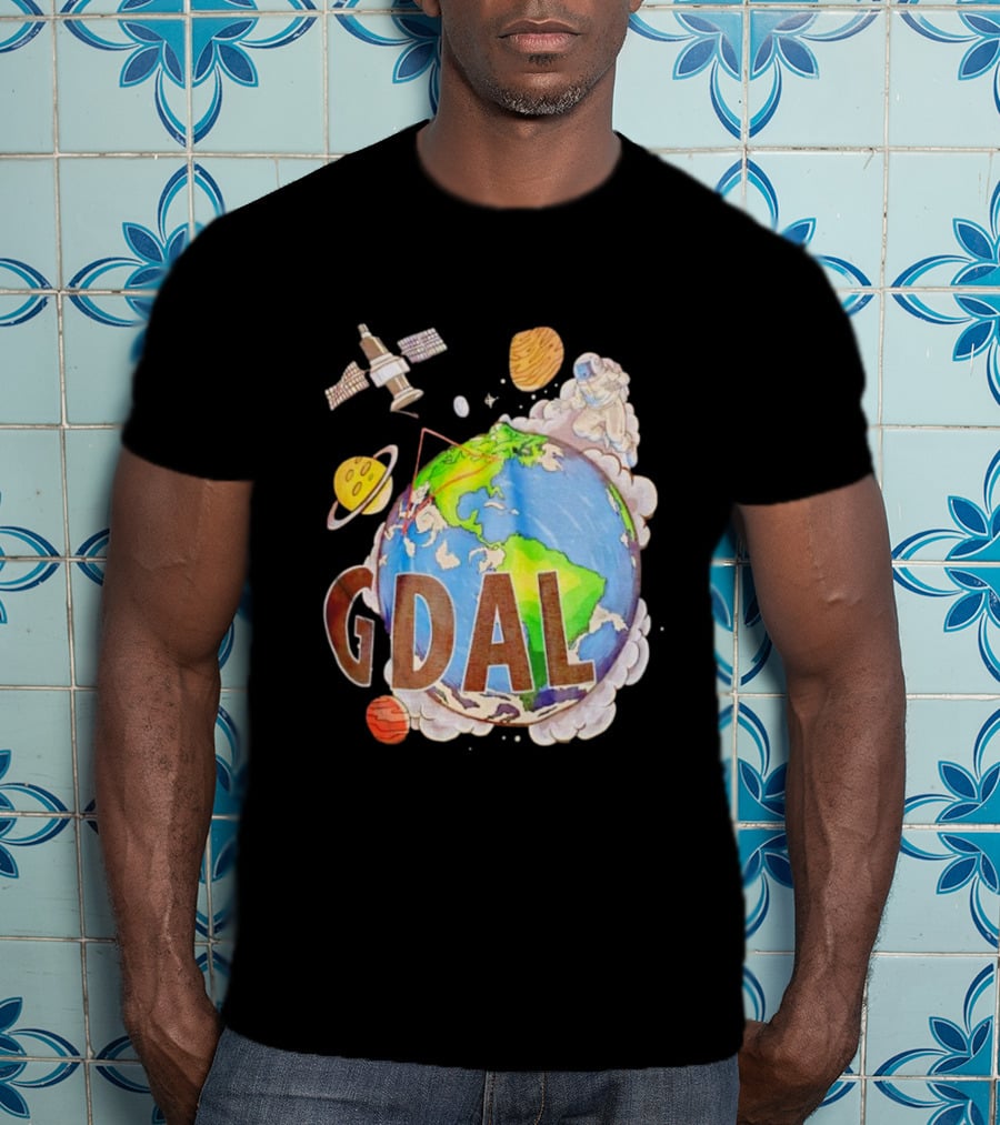 GDAL Astronaut Exploring Planets Orbiting Earth T-Shirt