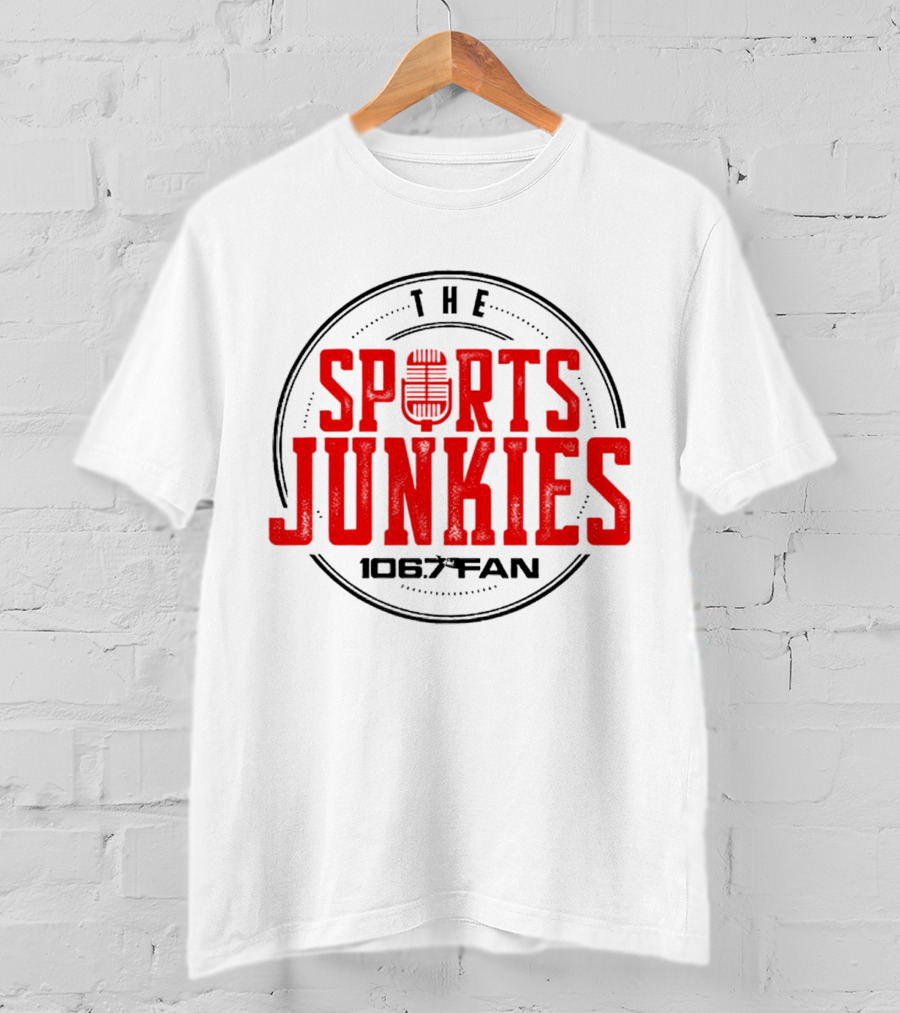 The Sports Junkies 106.7 Fan Radio Mic T-Shirt
