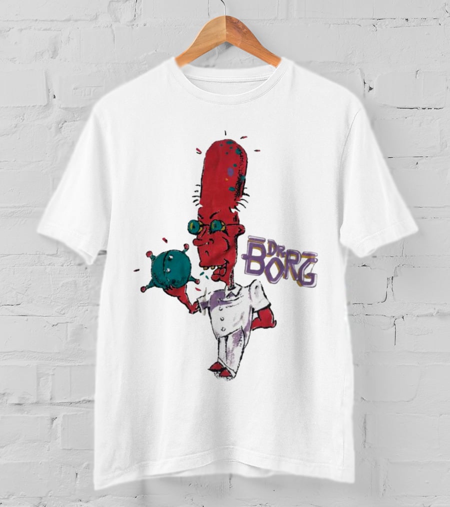 Dr Borg Mad Scientist Character With Green Bowling Ball T-Shirt