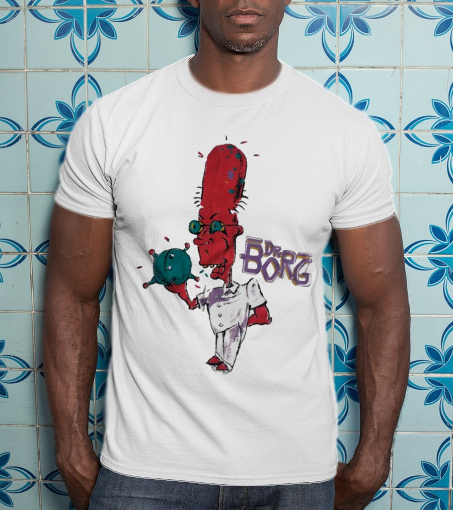 Dr Borg Mad Scientist Character With Green Bowling Ball T-Shirt