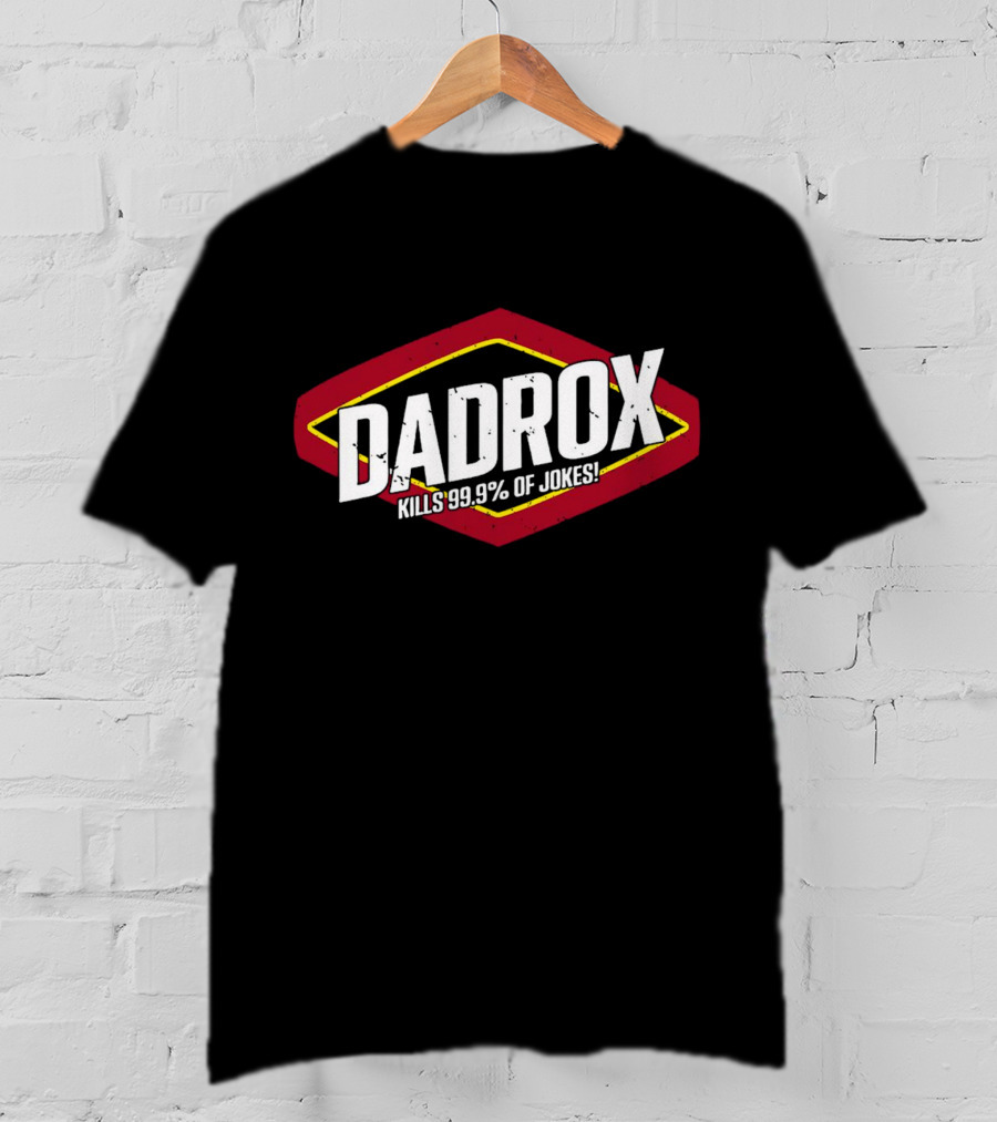 DADROX Kills 99.9% Of Jokes In Bold Red And Yellow Cartoonish T-Shirt
