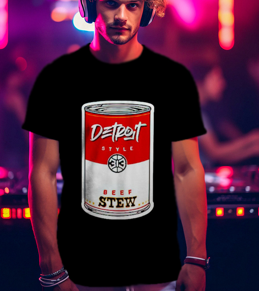 Detroit Style 313 Beef Stew Can T-Shirt