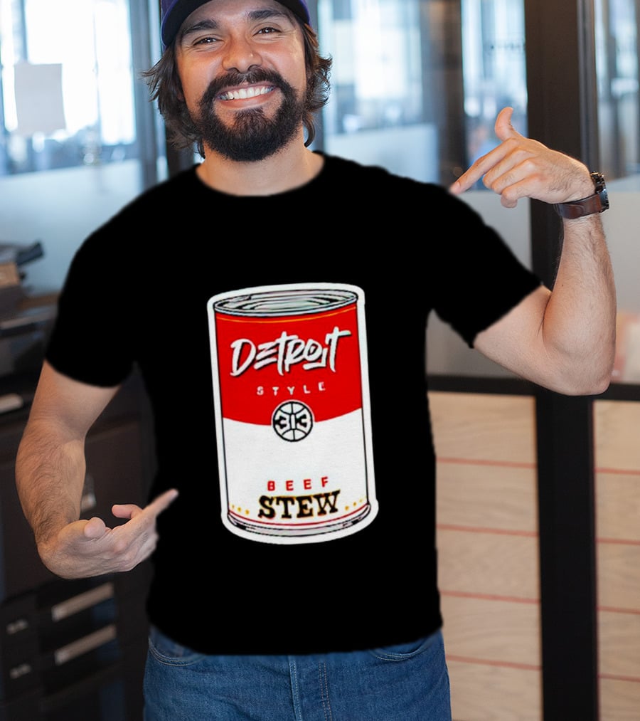Detroit Style 313 Beef Stew Can T-Shirt