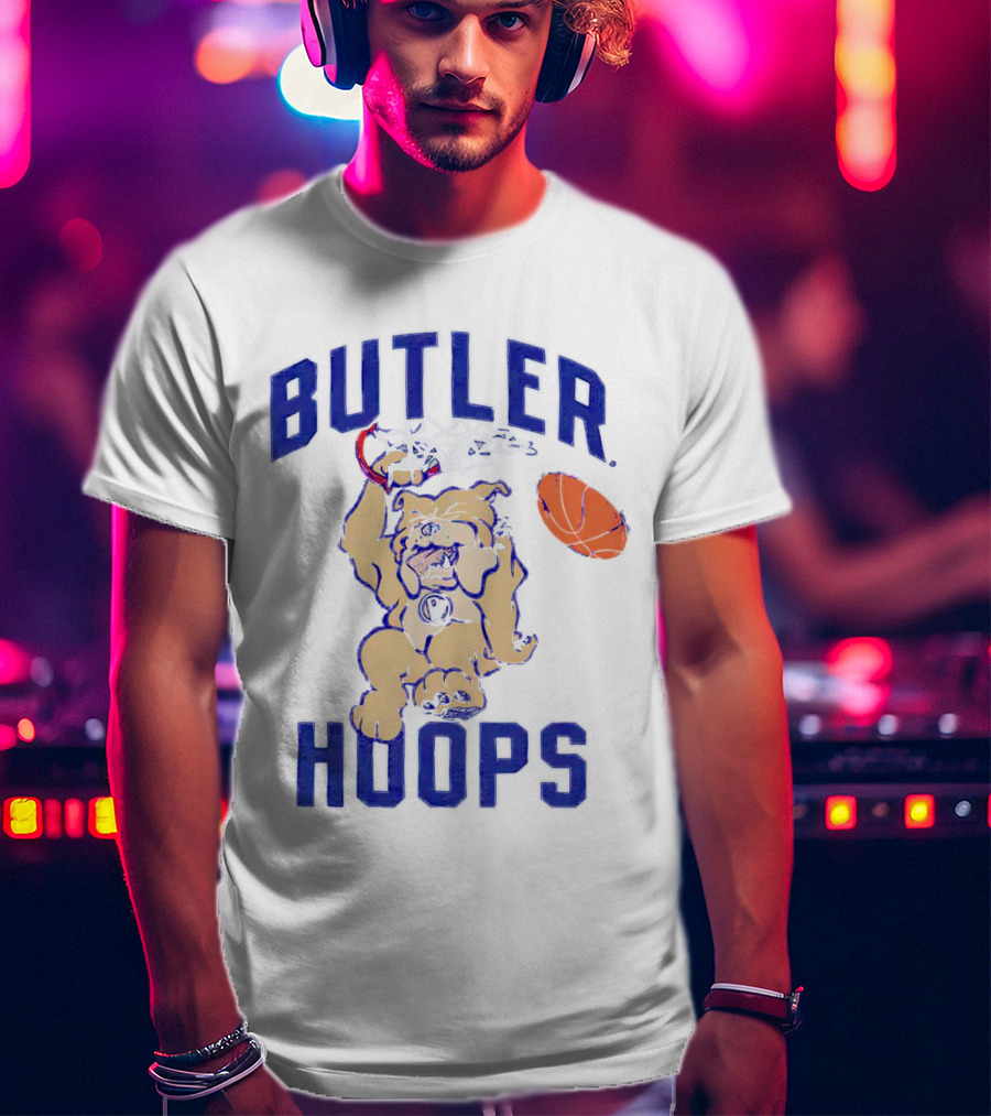 Butler Hoops Dunking Mascot Basketball Bulldawg T-Shirt