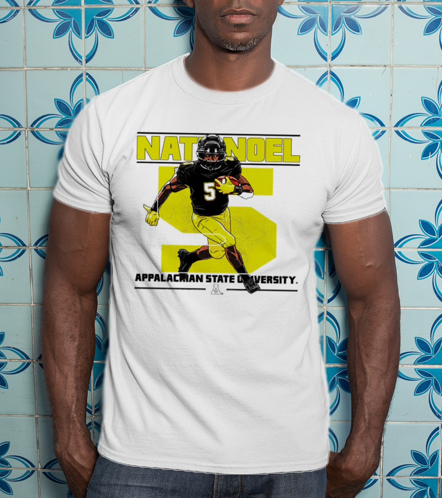 Nathaniel Noel Appalachian State University Football Number 5 T-Shirt