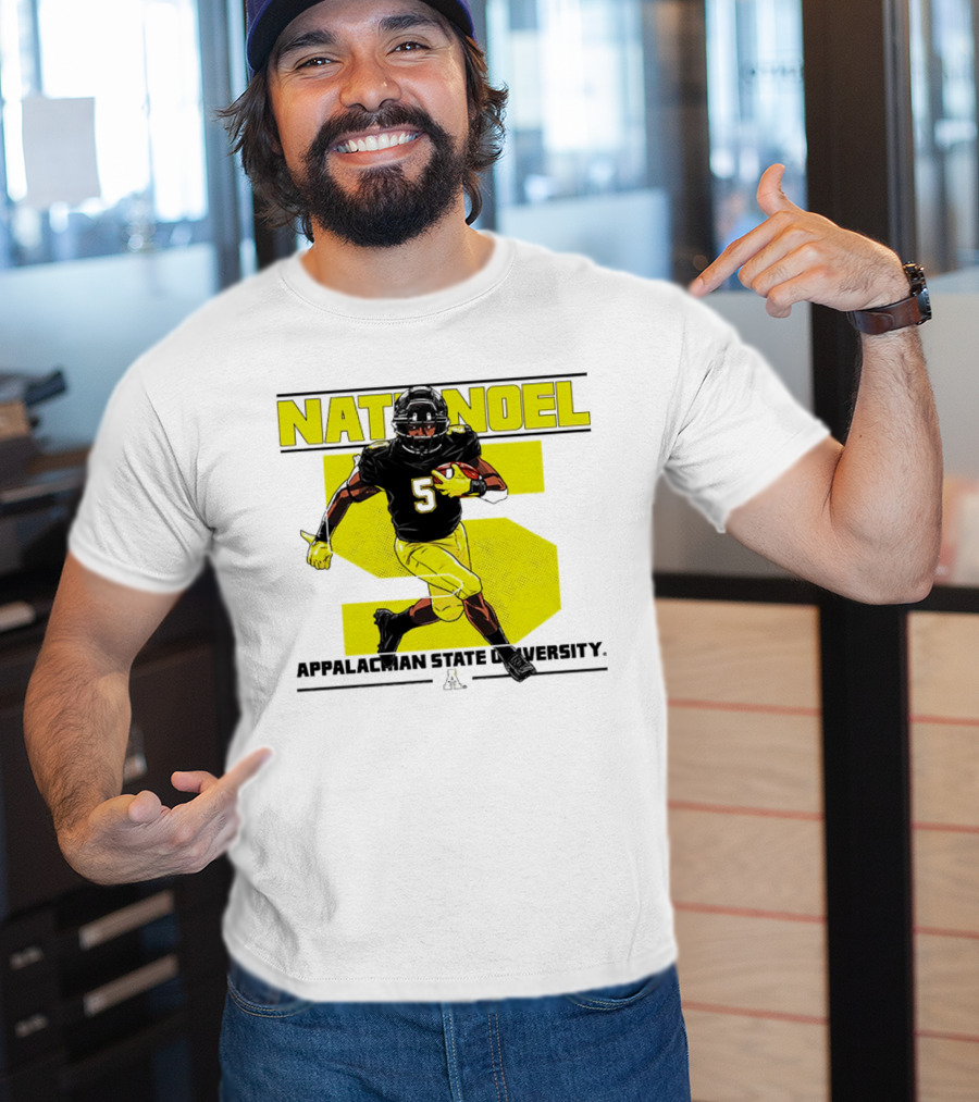 Nathaniel Noel Appalachian State University Football Number 5 T-Shirt