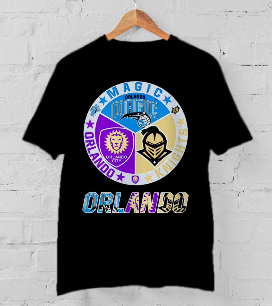 Orlando Magic Orlando City UCF Knights Stars Badge T-Shirt