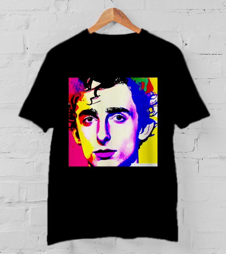 Timothee Chalamet Pop Art Portrait Multicolored Andy Warhol T-Shirt