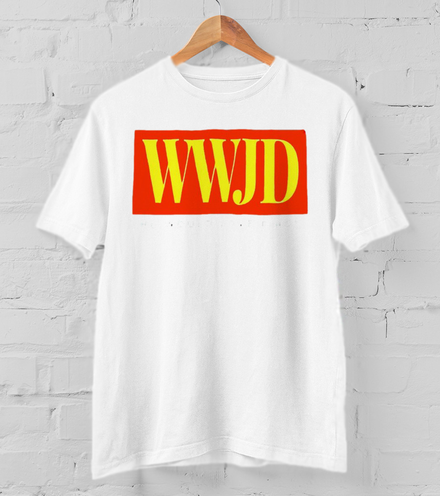 WWJD He Would Love First Bold Red T-Shirt