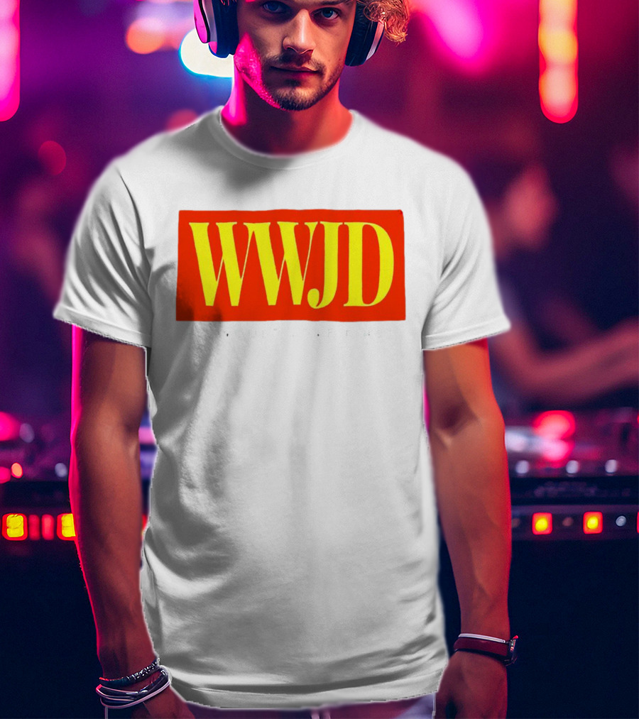 WWJD He Would Love First Bold Red T-Shirt