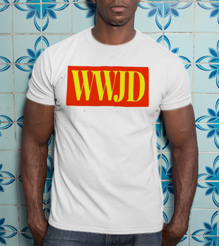 WWJD He Would Love First Bold Red T-Shirt
