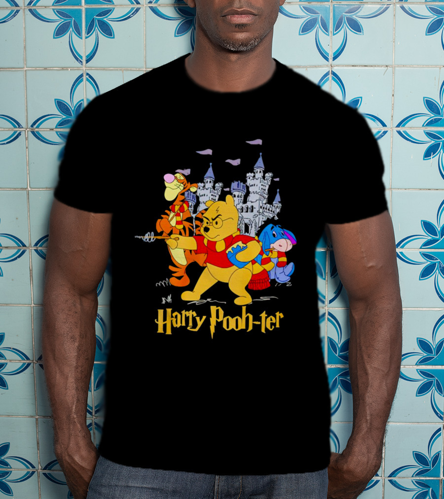 Winnie-the-Pooh Harry Pooh-ter Wizarding Wonders With Tigger And Eeyore In Castle Adventure T-Shirt