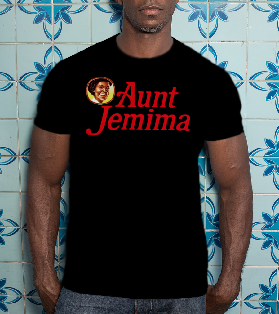 Aunt Jemima Retro Logo Red Text ón T-Shirt