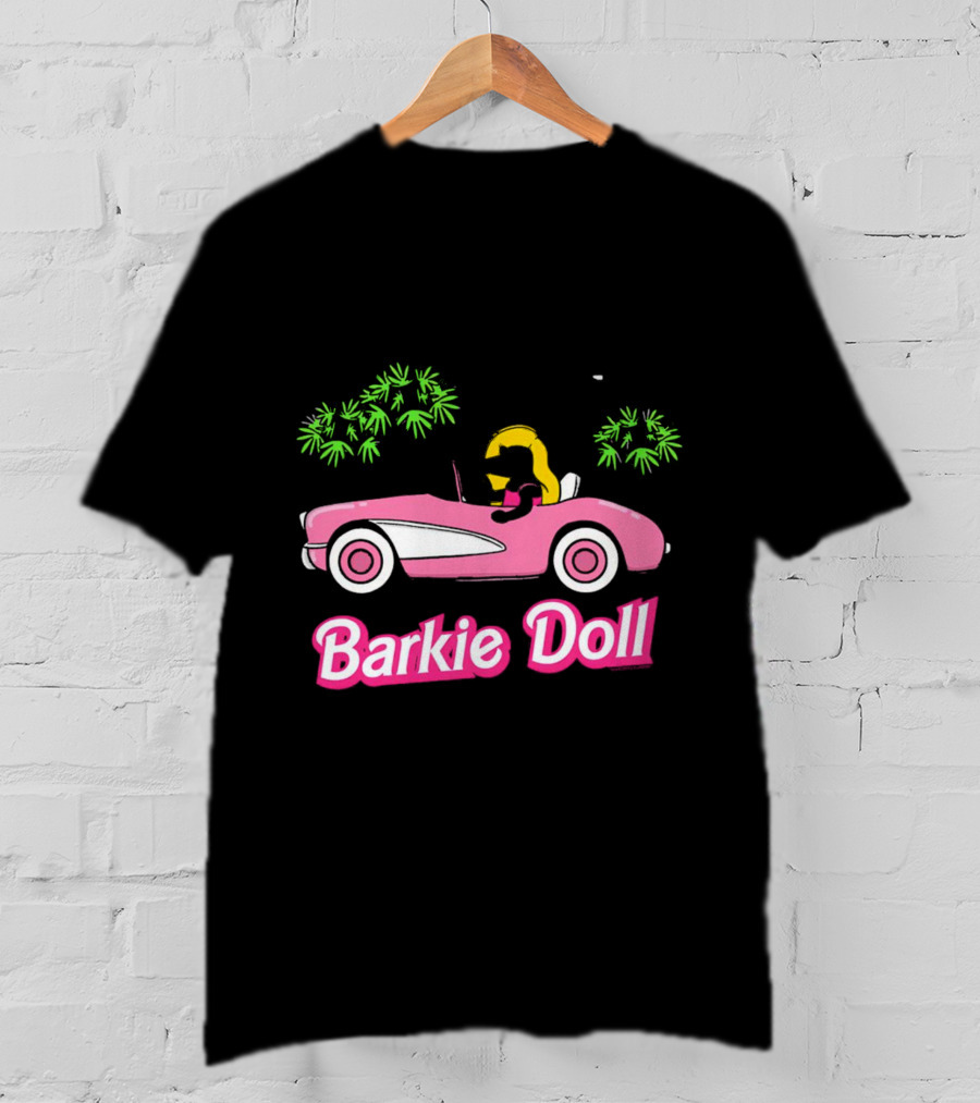 Barkie Doll Convertible Car Blonde Driver T-Shirt