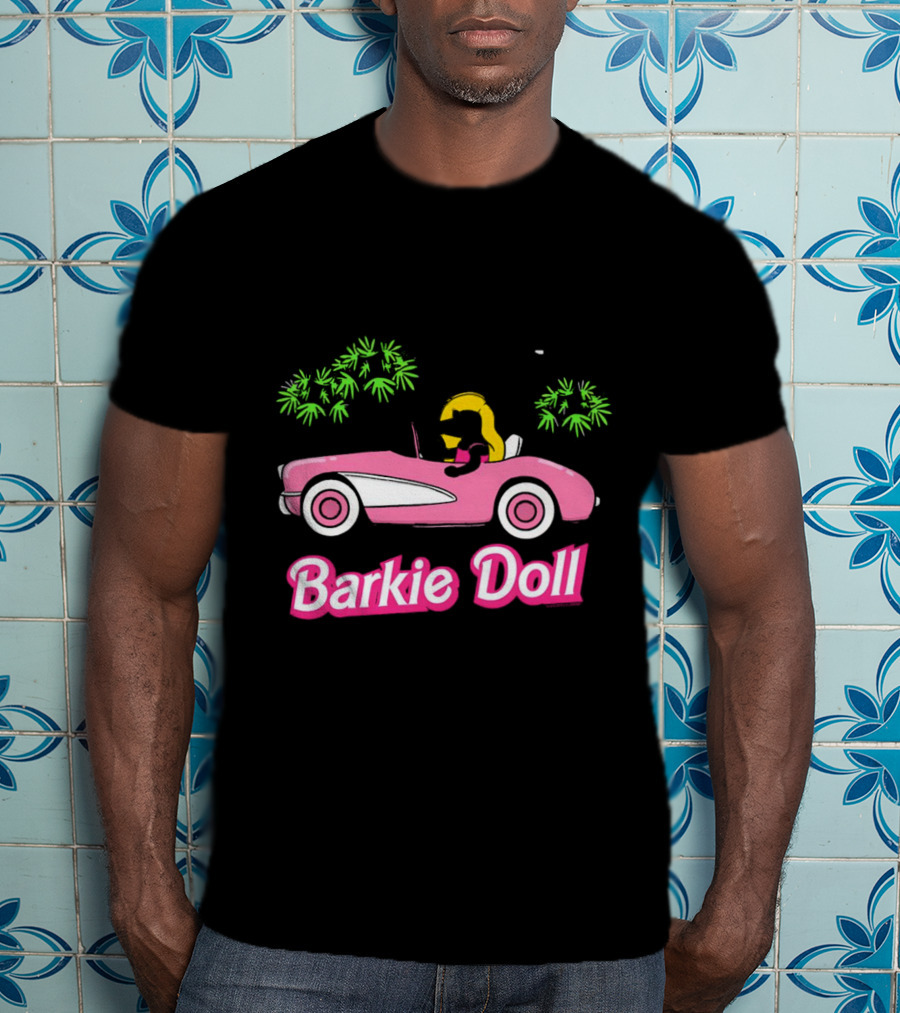 Barkie Doll Convertible Car Blonde Driver T-Shirt