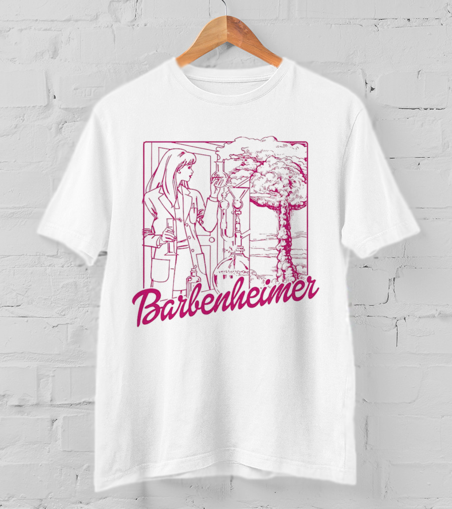 Barbenheimer Scientist And Explosion Scene T-Shirt