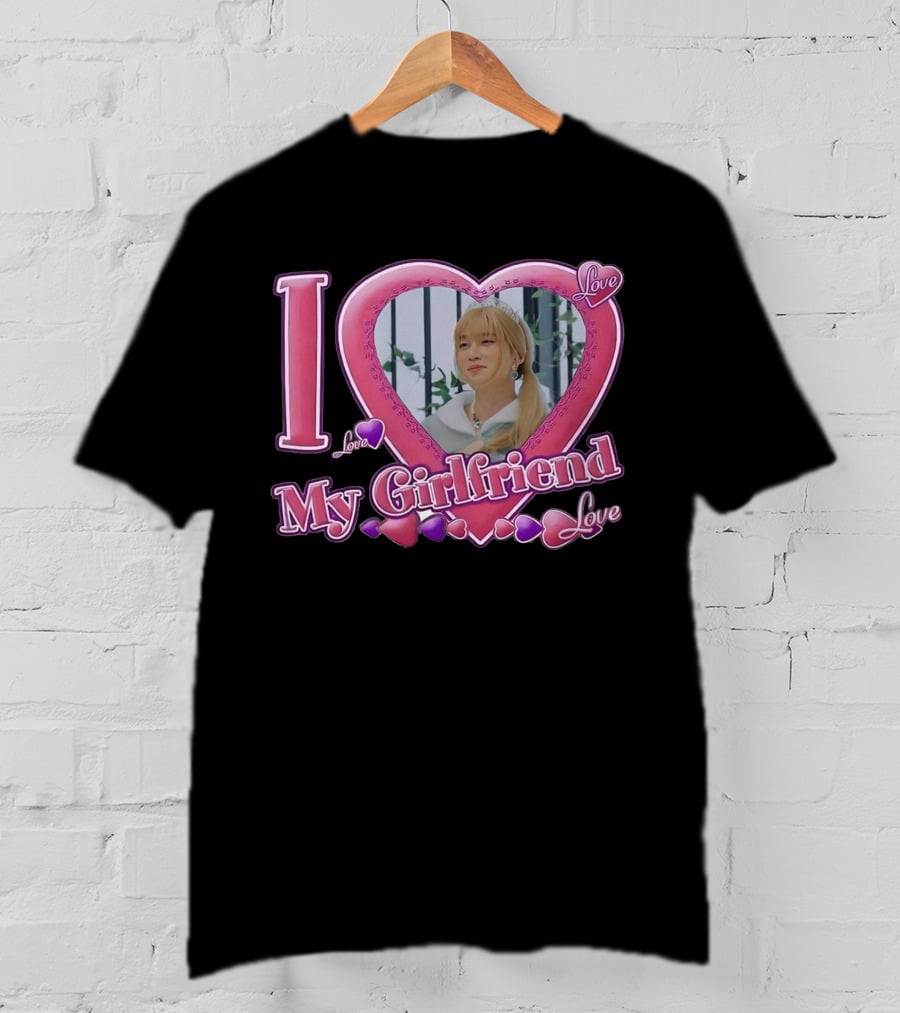 I Love My Girlfriend Love Heart Frame T-Shirt