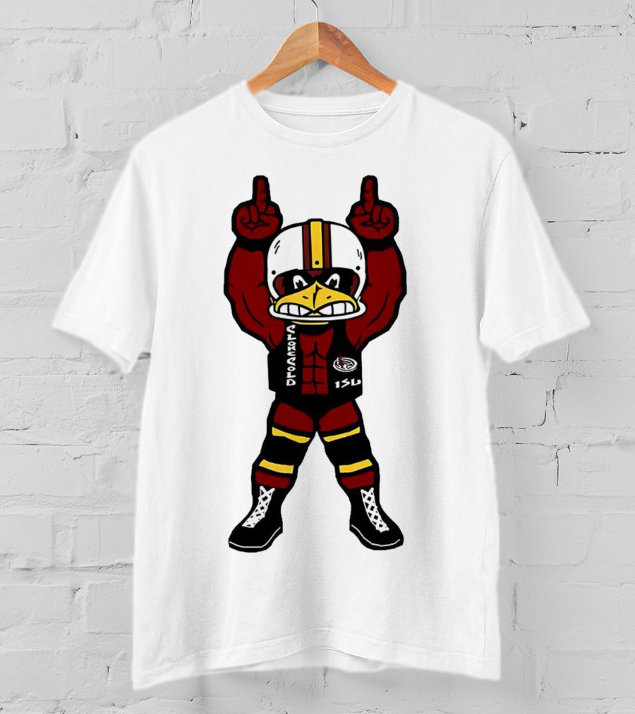 ISU Cyclones Strong Mascot Character With Champion Gesture T-Shirt