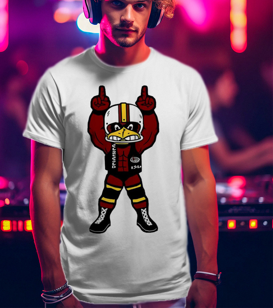 ISU Cyclones Strong Mascot Character With Champion Gesture T-Shirt