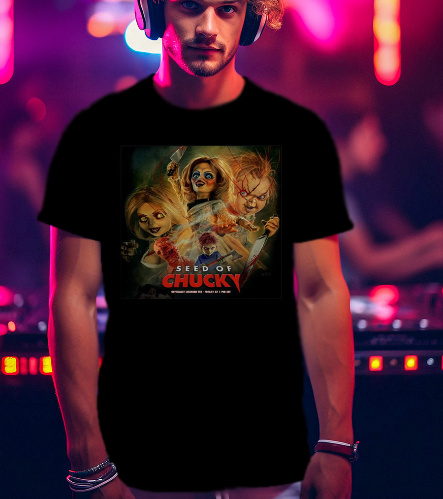 Seed Of Chucky Officially Licensed Tee Featuring Iconic Horror Characters T-Shirt