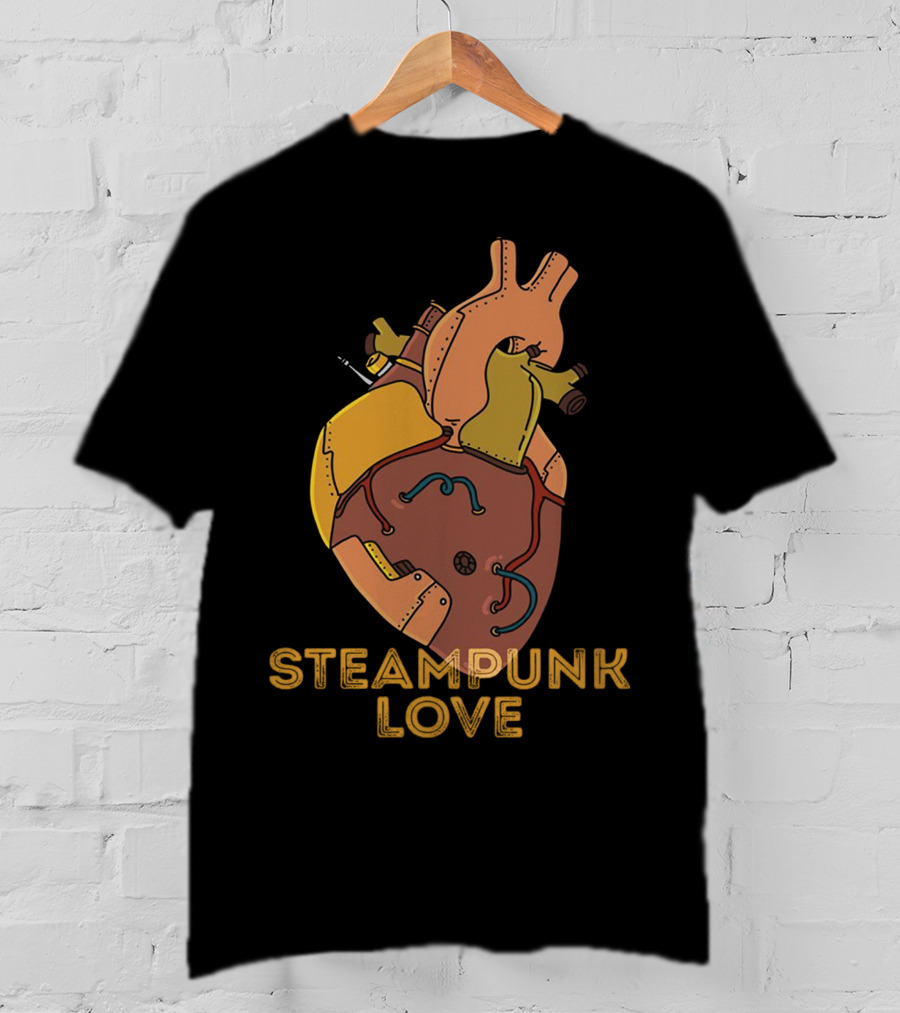 STEAMPUNK LOVE Mechanical Heart T-Shirt